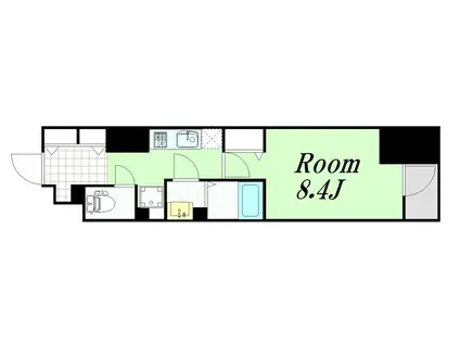 プレサンス北浜レガーロ(1K/5階)の間取り写真