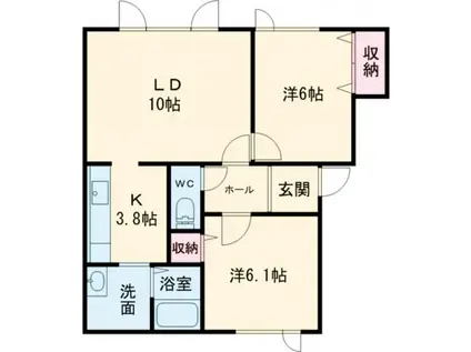 リアルホーム北門17(2LDK/2階)の間取り写真