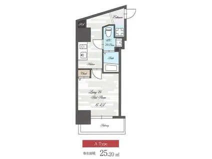 GP神戸ステーション(1K/3階)の間取り写真