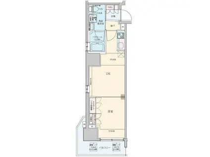 ラル練馬(1DK/7階)の間取り写真