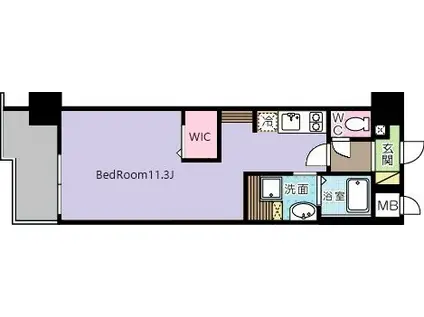 コンダクトレジデンスKONYA(ワンルーム/4階)の間取り写真