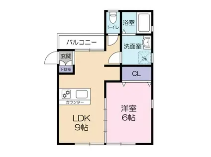 ショーソレイユ(1LDK/2階)の間取り写真