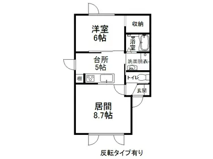 CONTENTO(1DK/1階)の間取り写真