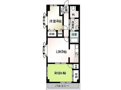 ビーフロスト(2LDK/4階)の間取り写真