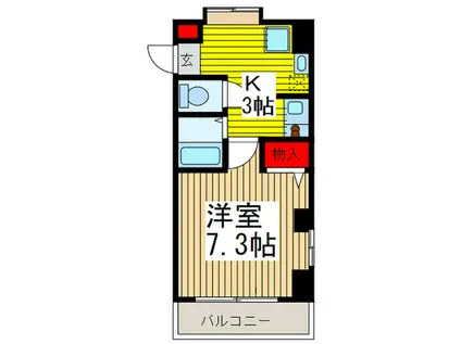 メゾン・ド・ラン(1K/1階)の間取り写真