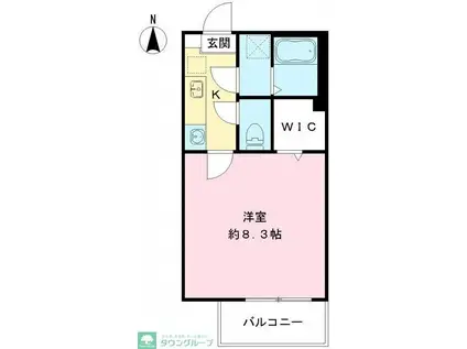 CASA DE MARTE(1K/2階)の間取り写真