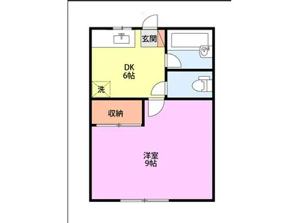 PRES DE LAGARE FERMIERE JE(1DK/1階)の間取り写真