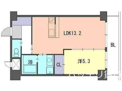 レジデンス住吉(1LDK/3階)の間取り写真