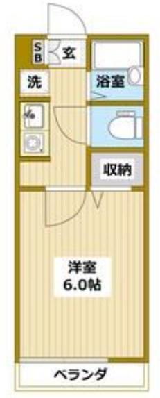VILLA510 NO.6(1K/2階)の間取り写真
