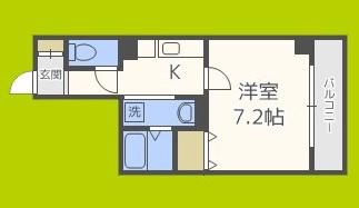 IF城北(1K/3階)の間取り写真