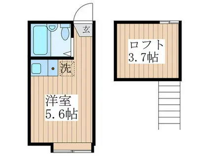 アーバンスクエア中野V(ワンルーム/2階)の間取り写真