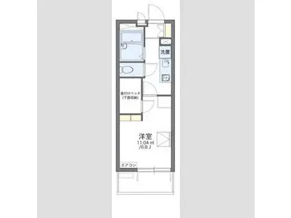 レオパレスコンパル歌島(1K/3階)の間取り写真