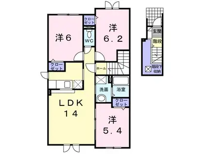ベルアンジュ(3LDK/2階)の間取り写真