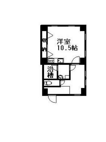 コーポ脇アパート(ワンルーム/1階)の間取り写真