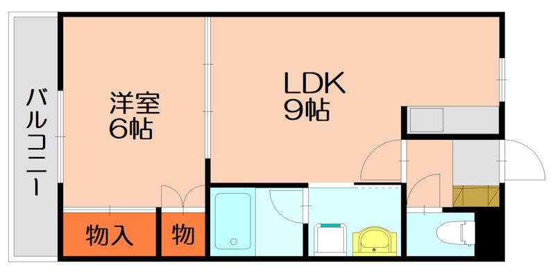 フォレスト石原(1LDK/2階)の間取り写真