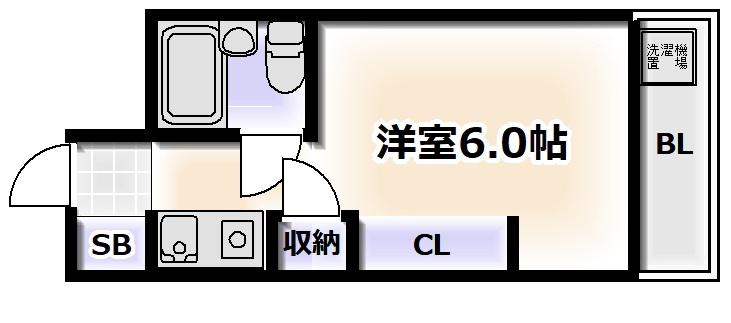 中村マンション(1K/4階)の間取り写真