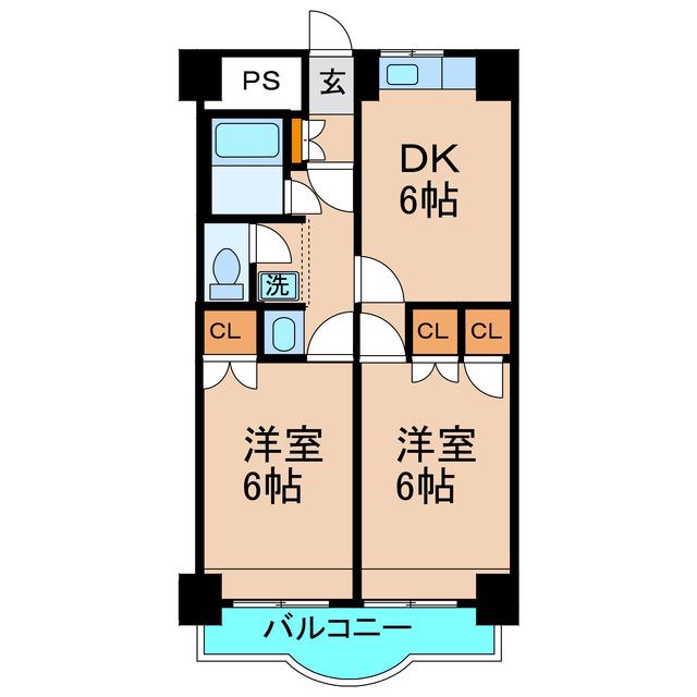 第13ビル(3DK/3階)の間取り写真