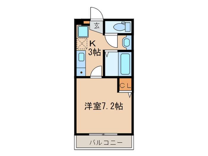 ULYSSES(1K/1階)の間取り写真