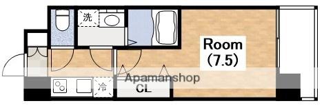 LOUIS RESIDENCE 天王寺町北(1K/12階)の間取り写真