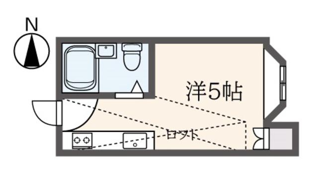 サンハイム程久保(ワンルーム/3階)の間取り写真