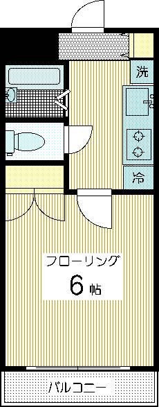 ハイツマルタカII(1K/2階)の間取り写真