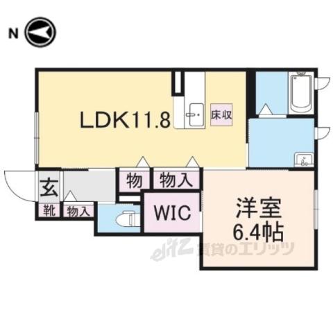 MASTCOURT神照(1LDK/1階)の間取り写真