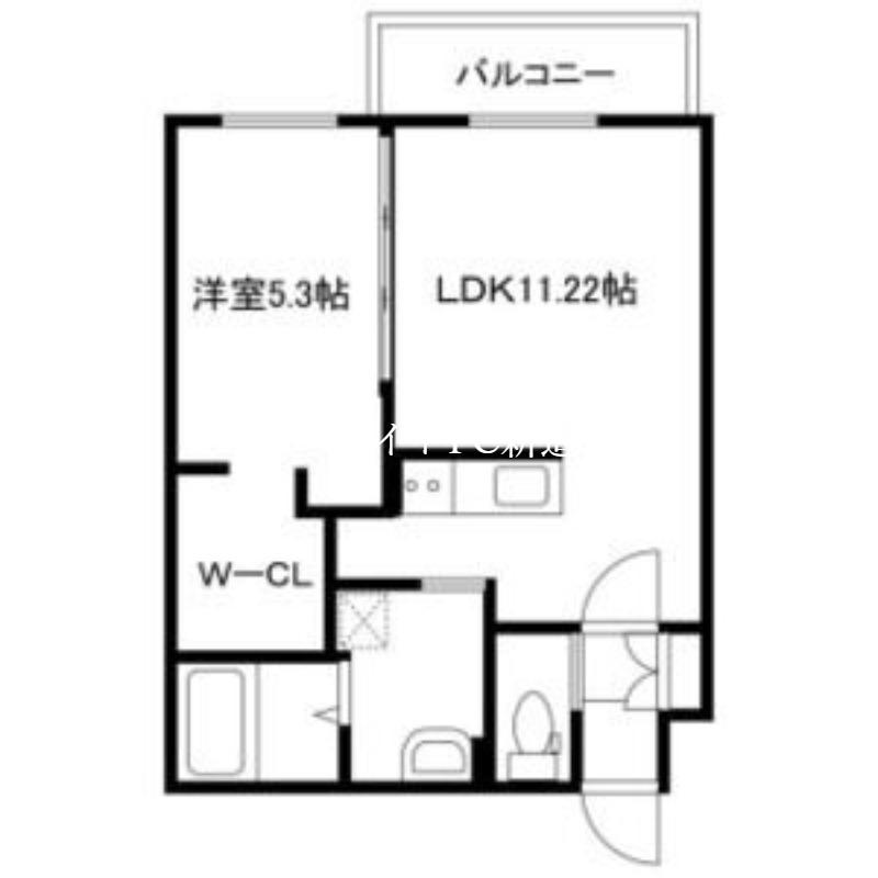 ARTE(1LDK/3階)の間取り写真