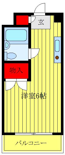アーバニティー田端(ワンルーム/3階)の間取り写真