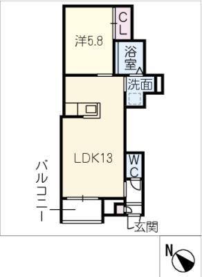 REGALEST BELLE(1LDK/3階)の間取り写真