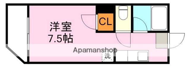 アビターレ下荒田I(ワンルーム/3階)の間取り写真