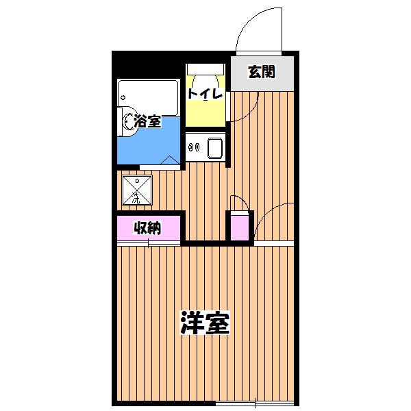 オラシオン(1K/1階)の間取り写真