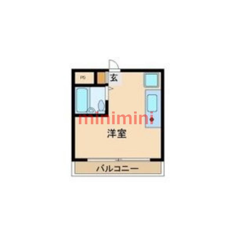 ユキハウス泉町(ワンルーム/3階)の間取り写真