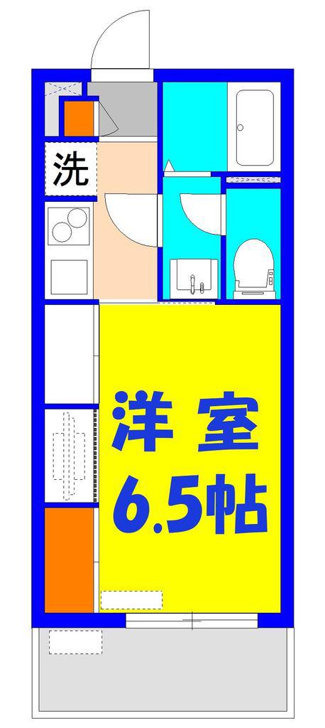 プリムヴェール(1K/1階)の間取り写真
