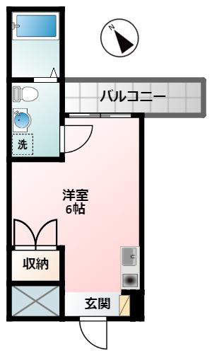 HATSUDAI FLAT(ワンルーム/1階)の間取り写真