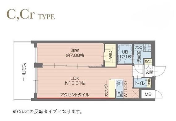 プレジオ神戸長田(1LDK/2階)の間取り写真