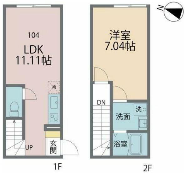 ブランシェ(1LDK/1階)の間取り写真