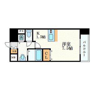 プレサンス 名古屋STATIONアライブ(1K/6階)の間取り写真