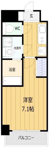 エスレジデンス福島玉川DEUX(1K/7階)の間取り写真