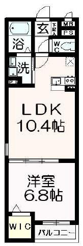 フレーシュ(1DK/1階)の間取り写真