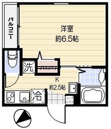 NEO VITA新小岩(1K/3階)の間取り写真