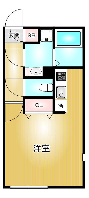BRANCHE桜山III(1K/5階)の間取り写真