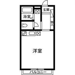 1995A(ワンルーム/1階)の間取り写真