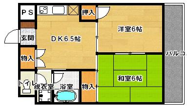 小泉ビル(2DK/5階)の間取り写真