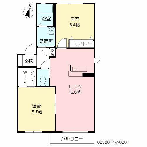 メゾン住吉 A棟(2LDK/2階)の間取り写真