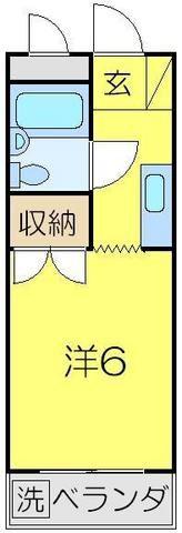 サンアベニュー小手指南(1K/3階)の間取り写真