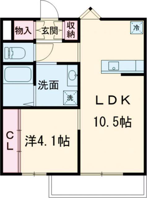 グリーンハイツM(1LDK/1階)の間取り写真