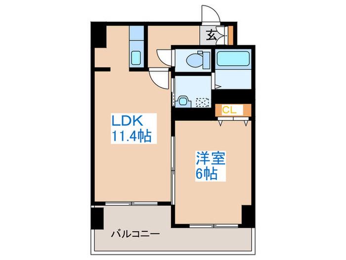 サンクルミエール大通南(1LDK/7階)の間取り写真