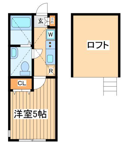 アザーレ・クオン新百合ヶ丘2(1K/1階)の間取り写真
