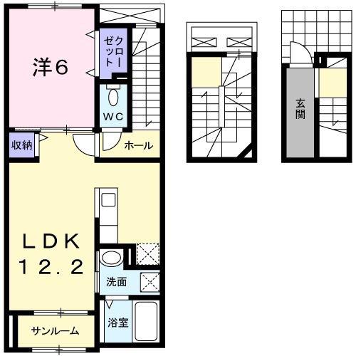 エスペランサ・I(1LDK/3階)の間取り写真