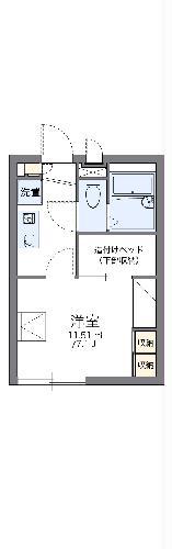 レオパレスデュオ K&I(1K/2階)の間取り写真